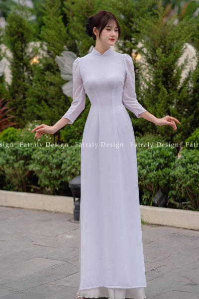 Áo dài Thanh Mai vải chiffon Thái Tuấn Fatraly
