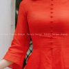Áo dài tơ thiết kế 5 tà đính nút bọc màu cam cháy, vải tơ lót lụa cao cấp 9 2b8af7a915804bb8b6f7dd08a756d425tplv o3syd03w52 origin jpeg