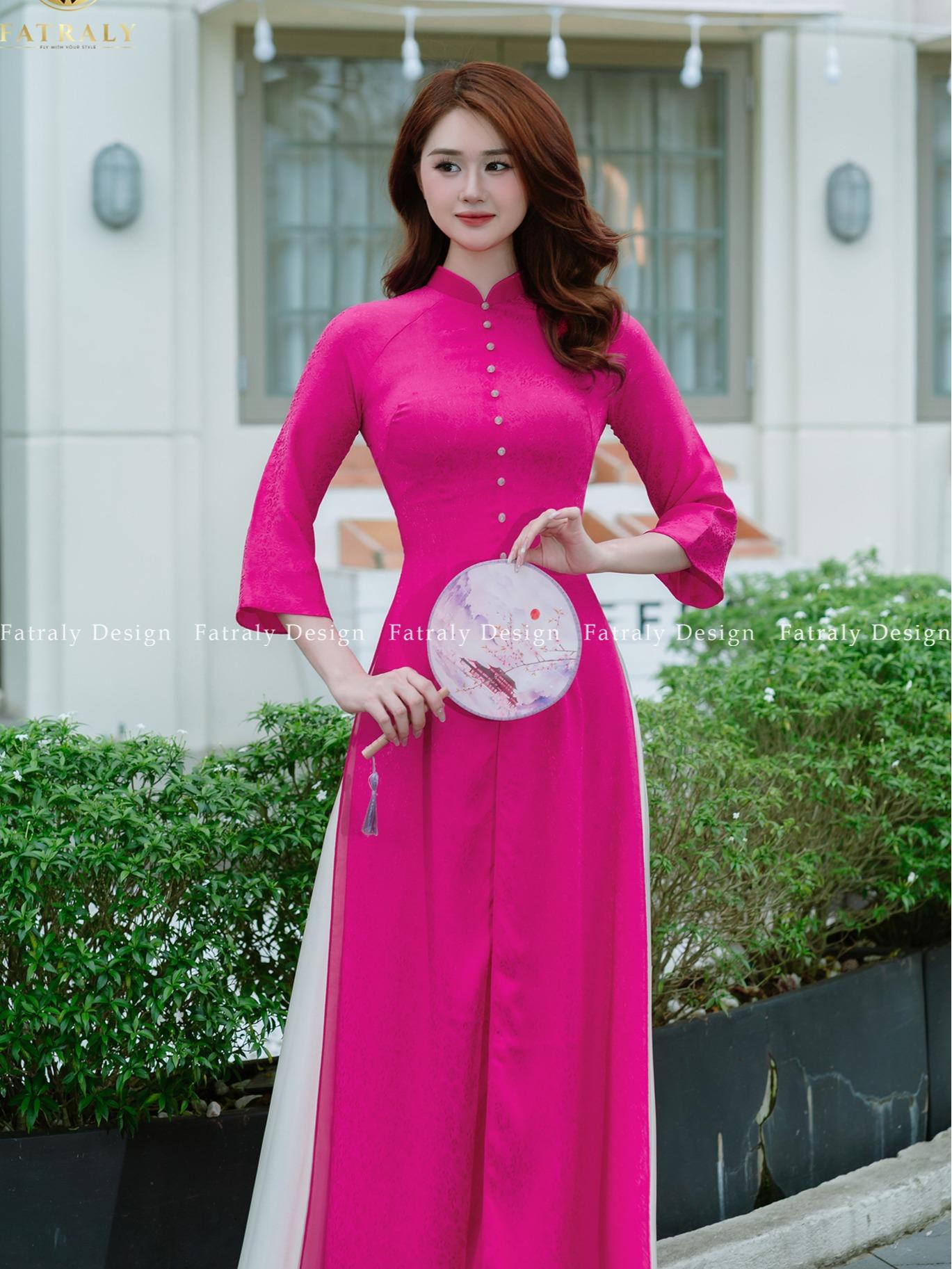 Áo Dài Lụa Thái Tuấn Cao Cấp- Tà Tứ Thân