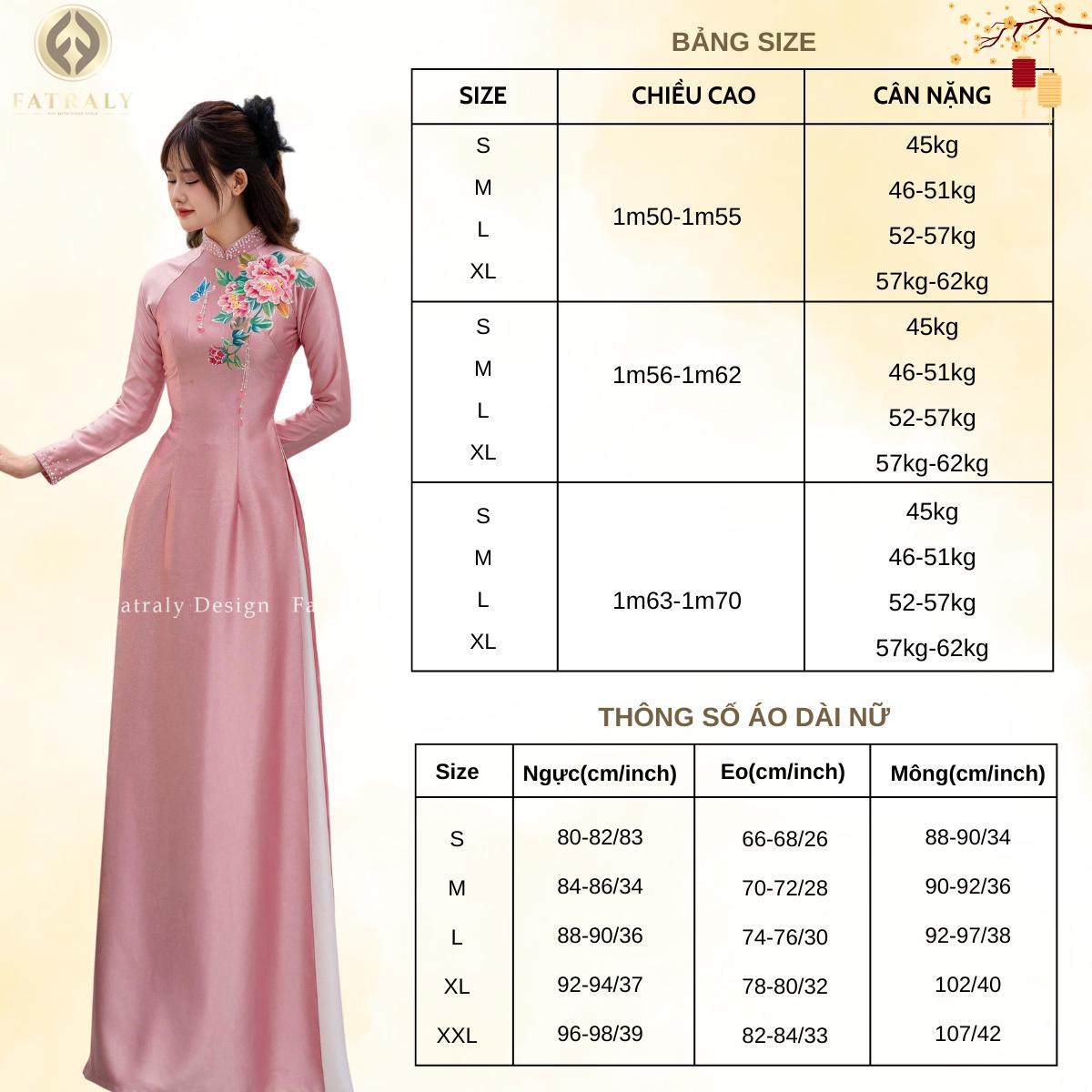 Áo dài nữ Lụa 2 da họa tiết vẽ tay cao cấp chất liệu mềm mịn phong cách truyền thống sang trọng 3 Áo dài nữ Lụa 2 da họa tiết vẽ tay cao cấp chất liệu mềm mịn phong cách truyền thống sang trọng - Hình ảnh 3