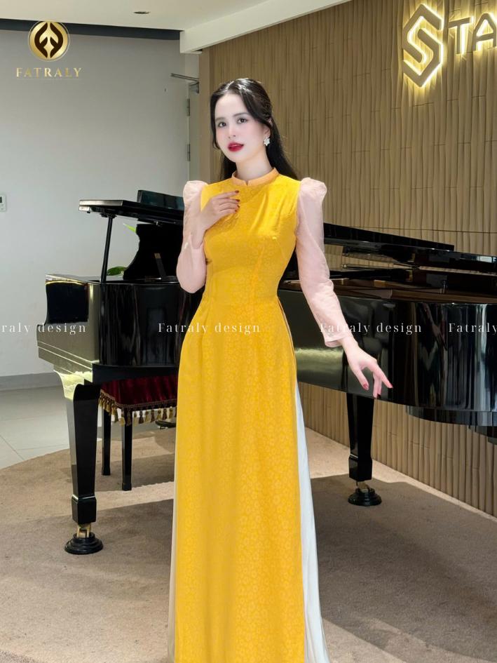 Áo dài nữ chất liệu lụa Thái Tuấn cao cấp, thiết kế tay bồng duyên dáng phù hợp diện Tết 3 Áo dài nữ chất liệu lụa Thái Tuấn cao cấp, thiết kế tay bồng duyên dáng phù hợp diện Tết - Hình ảnh 3