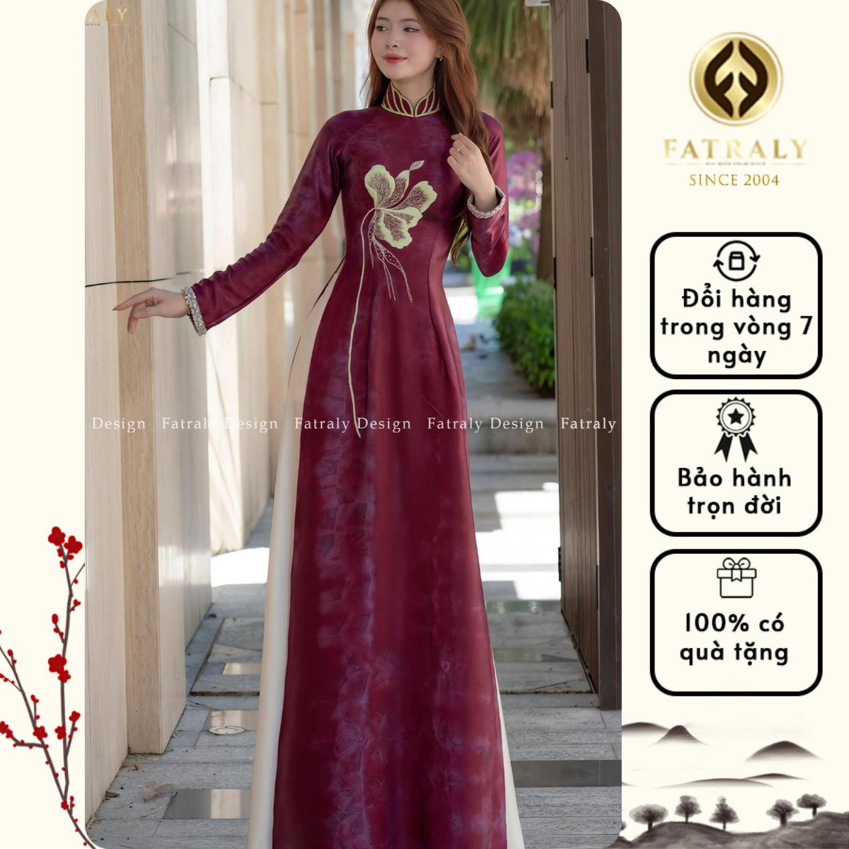 Áo dài lụa Thái Tuấn nhũ ánh kim hoàng gia hoạ tiết thêu thủ công siêu sang cho dịp đặc biệt 2 Áo dài lụa Thái Tuấn nhũ ánh kim hoàng gia hoạ tiết thêu thủ công siêu sang cho dịp đặc biệt - Hình ảnh 2