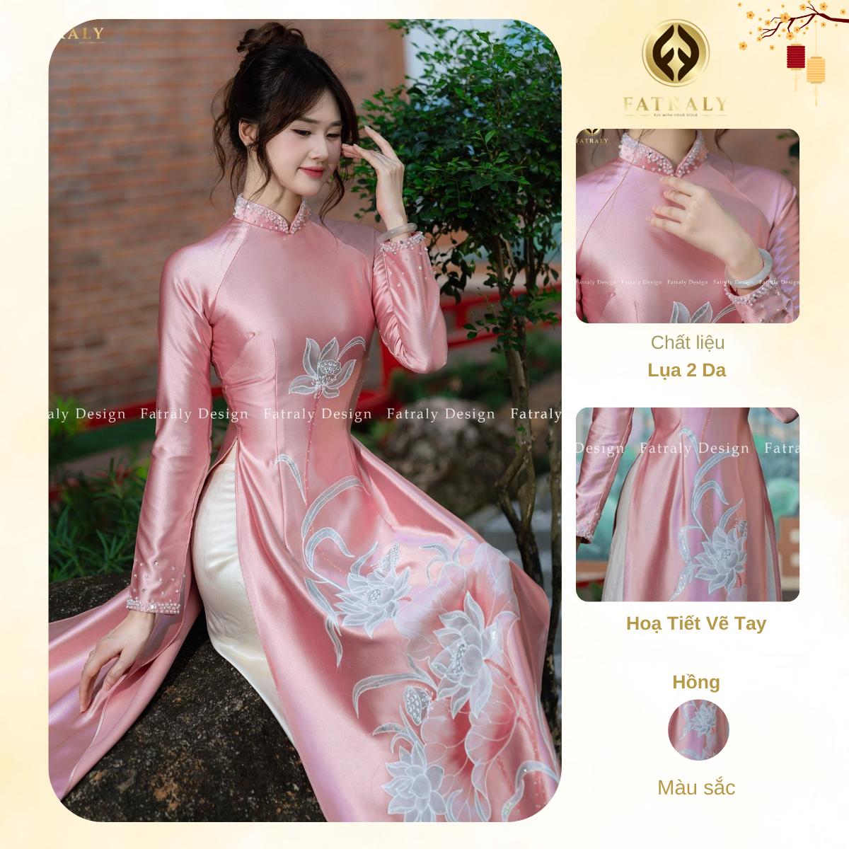 Áo dài nữ Lụa 2 da sang trọng với họa tiết vẽ tay cao cấp, chất liệu mềm mịn và họa tiết hoa tinh xảo 4 Áo dài nữ Lụa 2 da sang trọng với họa tiết vẽ tay cao cấp, chất liệu mềm mịn và họa tiết hoa tinh xảo - Hình ảnh 4