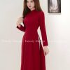 Áo dài nữ trơn vải Lụa Thái Tuấn cao cấp của nhà Fatraly, chất liệu mềm mịn, size 45kg-68kg