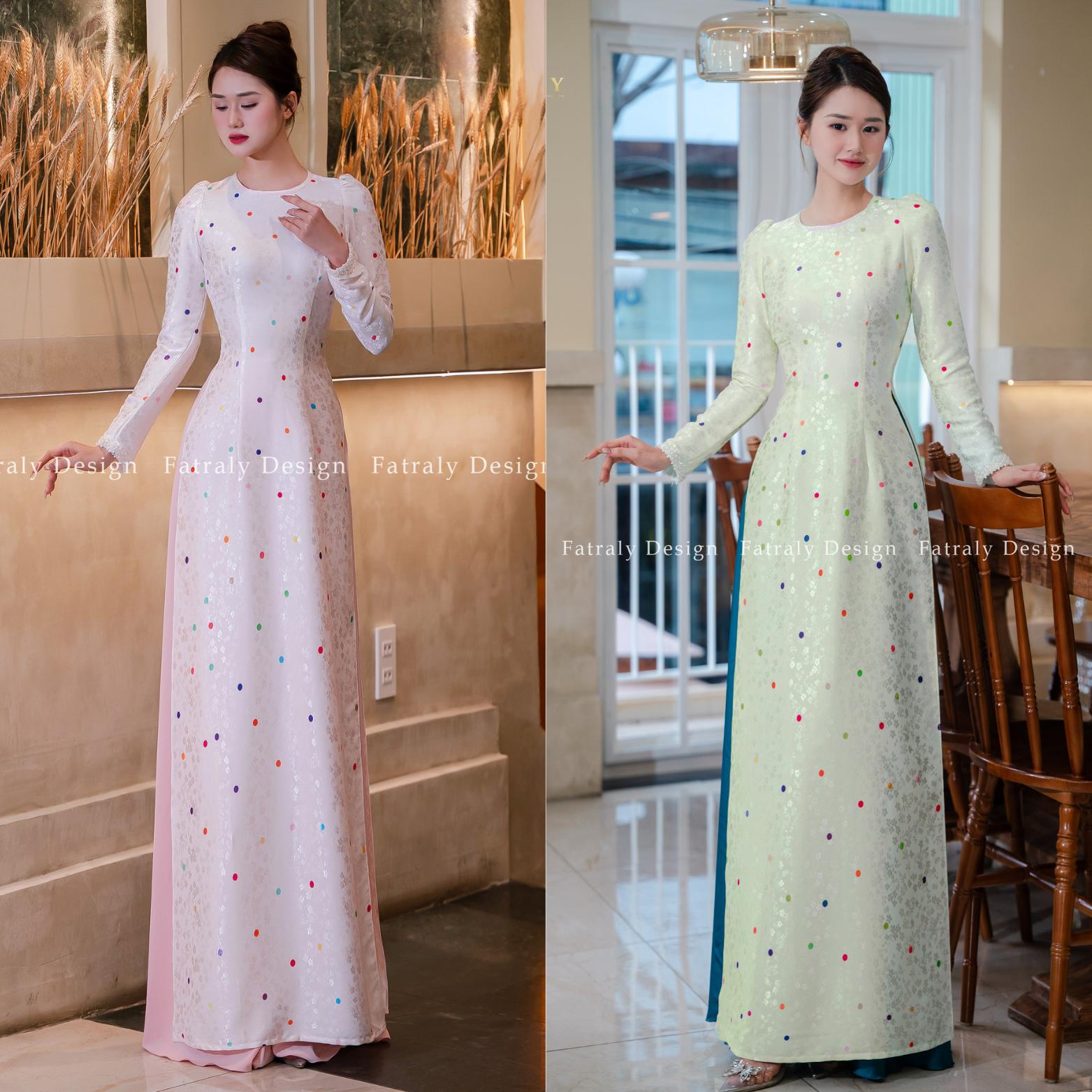 Áo Dài Gấm Thái Tuấn Cổ Tròn Tay Ngắn Thiết Kế Độc Đáo Phong Cách Hiện Đại Chất Liệu Cao Cấp 5 Áo Dài Gấm Thái Tuấn Cổ Tròn Tay Ngắn Thiết Kế Độc Đáo Phong Cách Hiện Đại Chất Liệu Cao Cấp - Hình ảnh 5