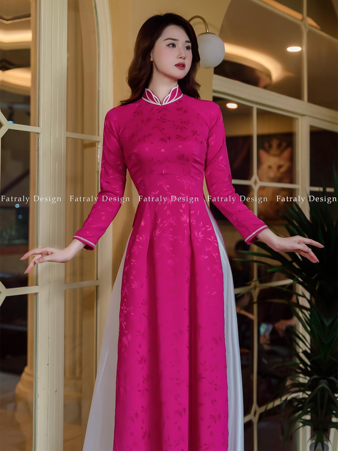 Áo dài tơ tằm châu sa hoạ tiết dệt chuyên biệt, thiết kế tinh tế, chất liệu cao cấp sang trọng 6 Áo dài tơ tằm châu sa hoạ tiết dệt chuyên biệt, thiết kế tinh tế, chất liệu cao cấp sang trọng - Hình ảnh 6