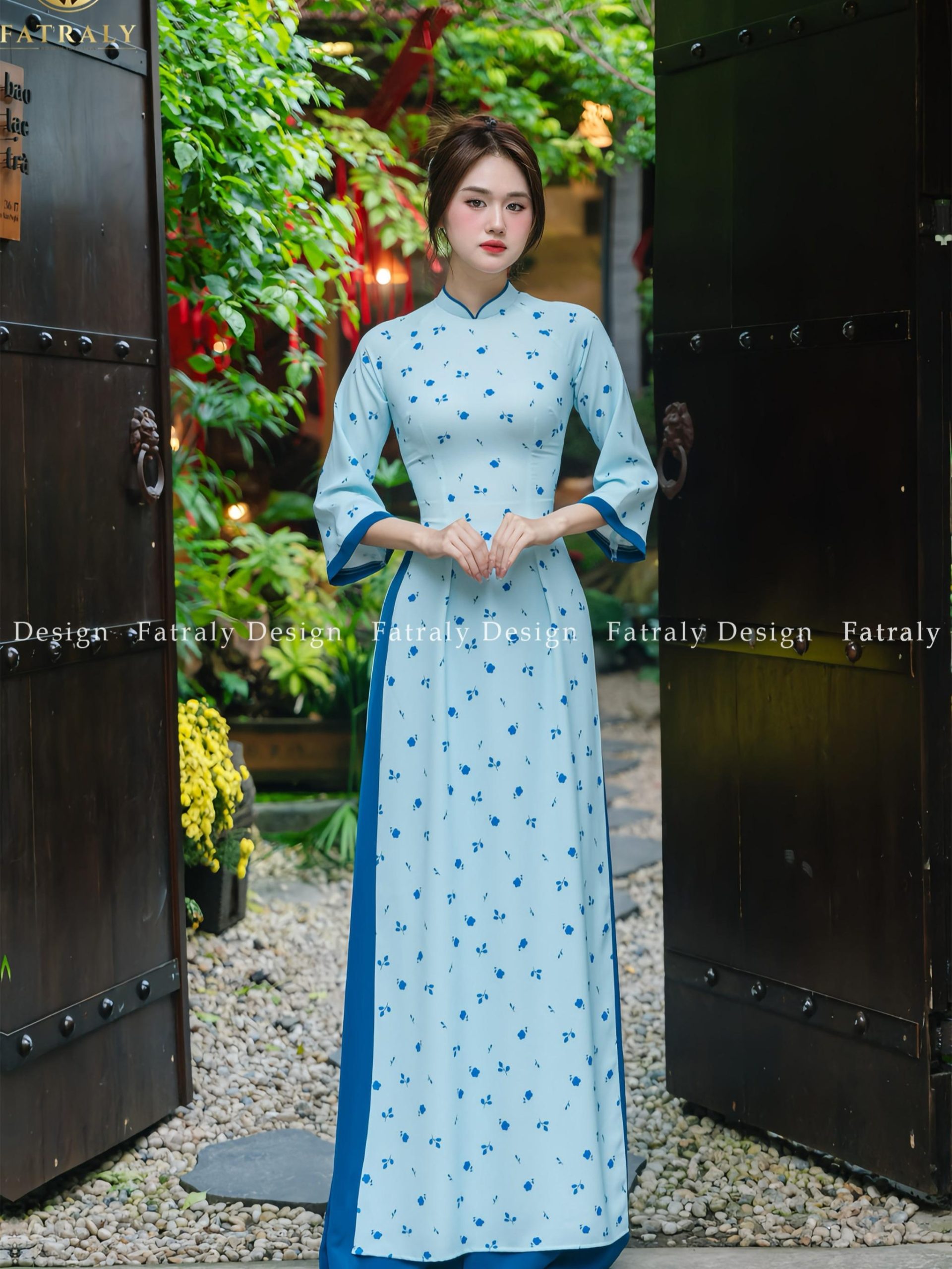 Áo dài lụa thạch Thái Tuấn thiết kế chuyên biệt cho nữ, chất liệu cao cấp, tay 3/4, maxi 5 Áo dài lụa thạch Thái Tuấn thiết kế chuyên biệt cho nữ, chất liệu cao cấp, tay 3/4, maxi - Hình ảnh 5