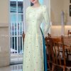 Áo Dài Gấm Thái Tuấn Cổ Tròn Tay Ngắn Thiết Kế Độc Đáo Phong Cách Hiện Đại Chất Liệu Cao Cấp 13 Áo Dài Gấm Thái Tuấn Cổ Tròn
