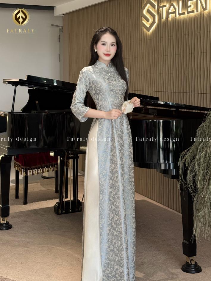 Lụa Ngọc Libi Vân Gấm thiết kế chuyên biệt, dáng áo thanh lịch, chiết eo cao hách dáng 5 Lụa Ngọc Libi Vân Gấm thiết kế chuyên biệt, dáng áo thanh lịch, chiết eo cao hách dáng - Hình ảnh 5