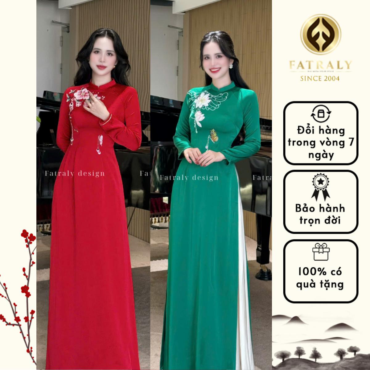 Áo Dài Lụa Queen Cao Cấp Hoạ Tiết Vẽ Tay + Đính Kết Thủ Công, Thiết Kế Thanh Lịch, Tôn Dáng 6 Áo Dài Lụa Queen Cao Cấp Hoạ Tiết Vẽ Tay + Đính Kết Thủ Công, Thiết Kế Thanh Lịch, Tôn Dáng - Hình ảnh 6