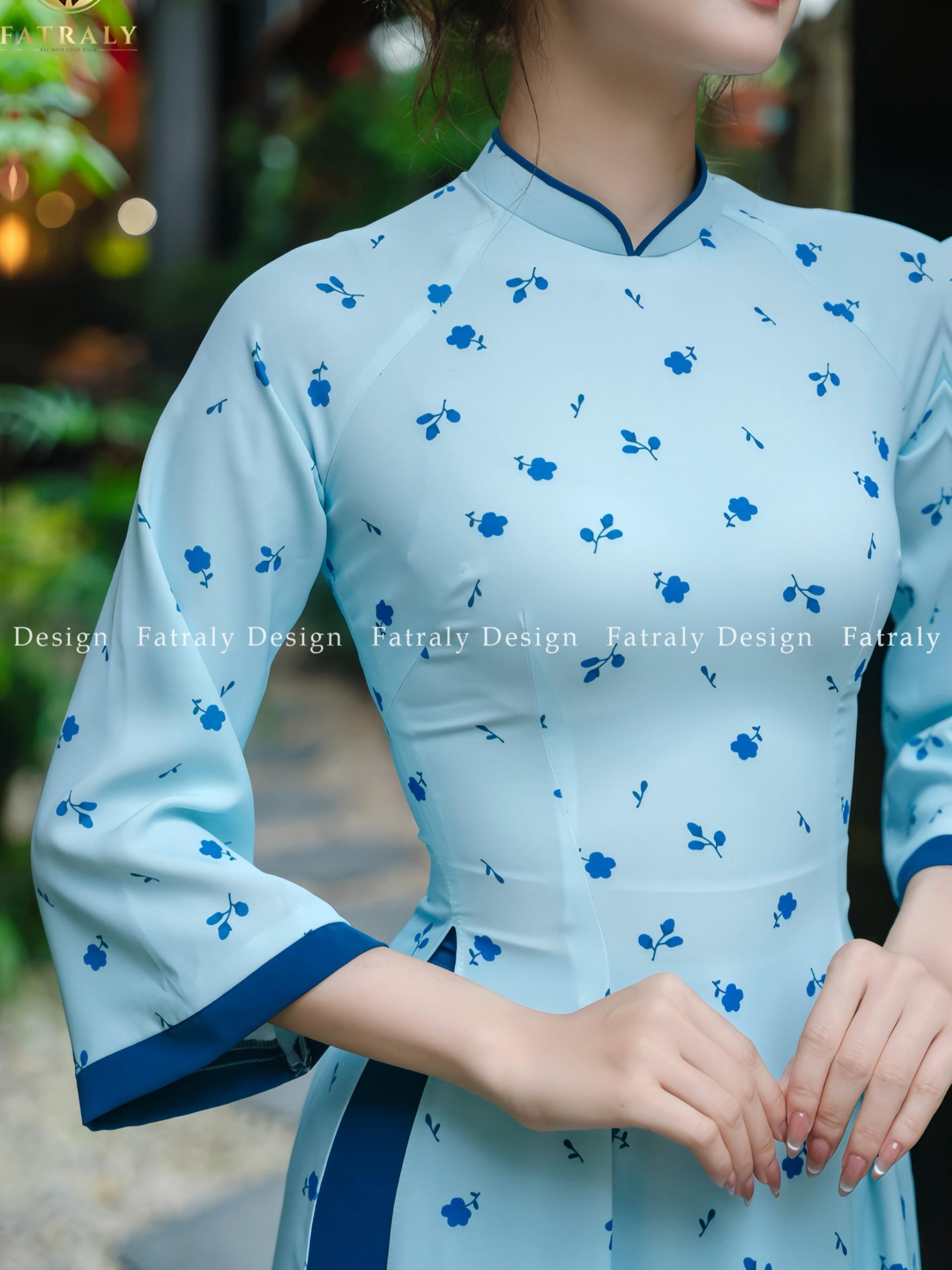 Áo dài lụa thạch Thái Tuấn thiết kế chuyên biệt cho nữ, chất liệu cao cấp, tay 3/4, maxi 7 Áo dài lụa thạch Thái Tuấn thiết kế chuyên biệt cho nữ, chất liệu cao cấp, tay 3/4, maxi - Hình ảnh 7