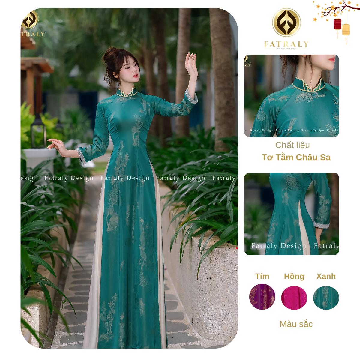 Áo dài tơ tằm châu sa hoạ tiết dệt chuyên biệt, thiết kế tinh tế, chất liệu cao cấp sang trọng 8 Áo dài tơ tằm châu sa hoạ tiết dệt chuyên biệt, thiết kế tinh tế, chất liệu cao cấp sang trọng - Hình ảnh 8