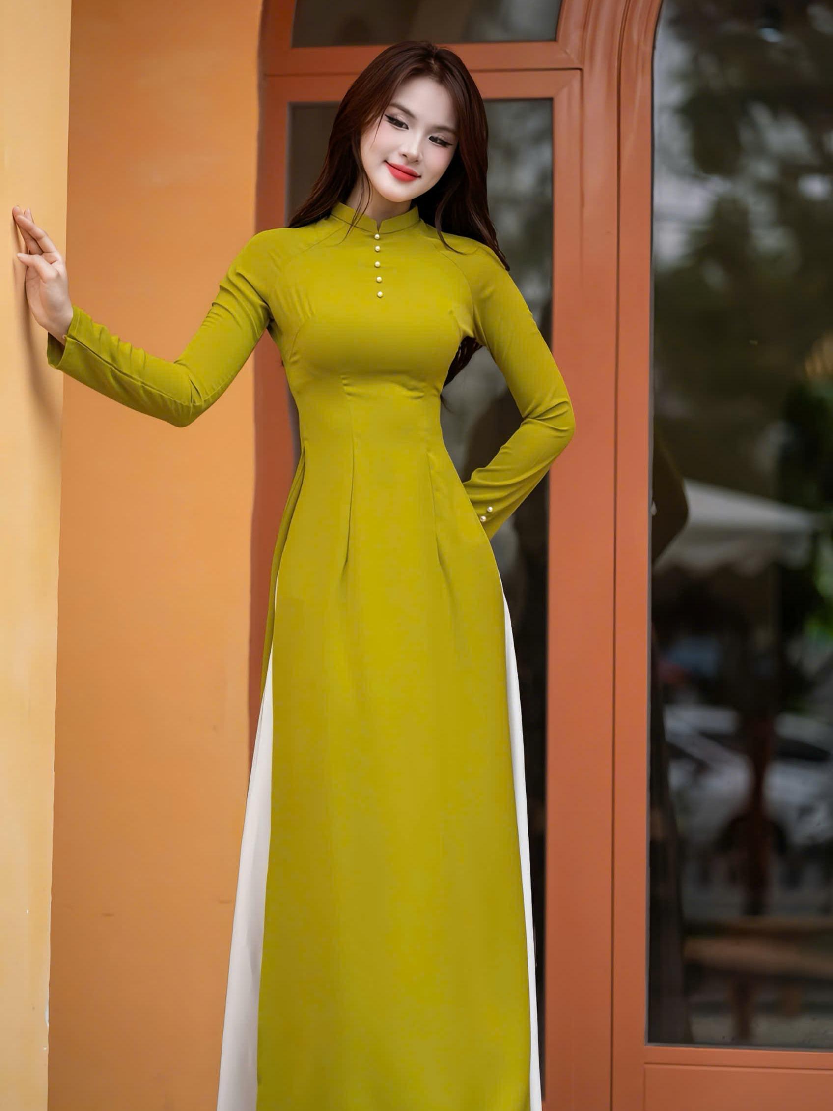 Áo dài Thanh Ngọc vải lụa Thái Tuấn Fatraly