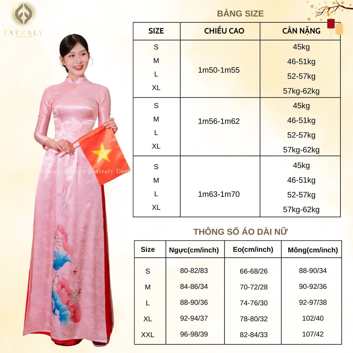 Áo dài Lụa Vân gấm thiết kế chuyên biệt in hoa sen cao cấp, chất liệu tinh tế và sang trọng - Hình ảnh 2