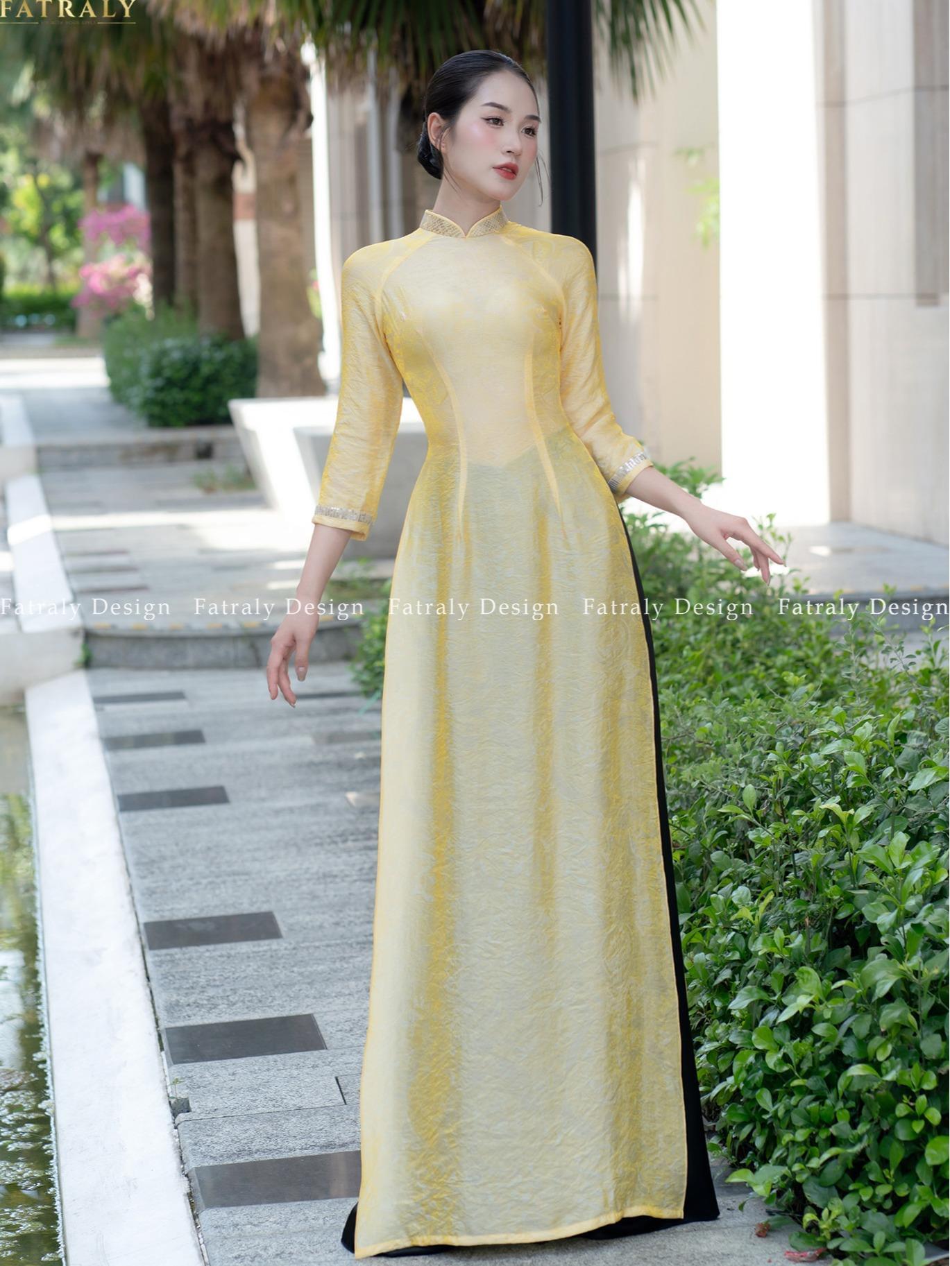 Áo Dài Nữ Vải Lụa Tơ Tằm Dệt Chuyên Biệt Pha Silk Mẫu Mới Sang Trọng & Thoải Mái 1 Áo Dài Nữ Vải Lụa Tơ Tằm