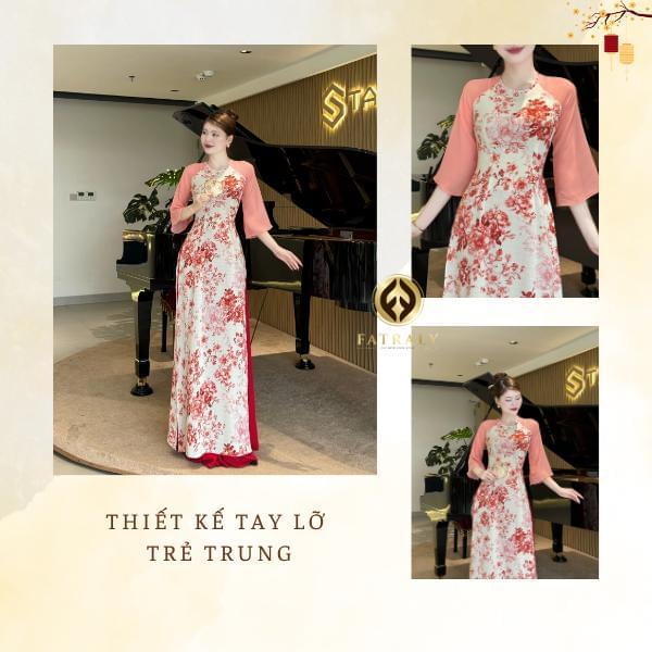 Áo dài Lụa cao cấp với thiết kế tay lỡ trẻ trung chất liệu mềm mại và co giãn nhẹ phù hợp cho phong cách trẻ trung 2 Áo dài Lụa cao cấp với thiết kế tay lỡ trẻ trung chất liệu mềm mại và co giãn nhẹ phù hợp cho phong cách trẻ trung - Hình ảnh 2